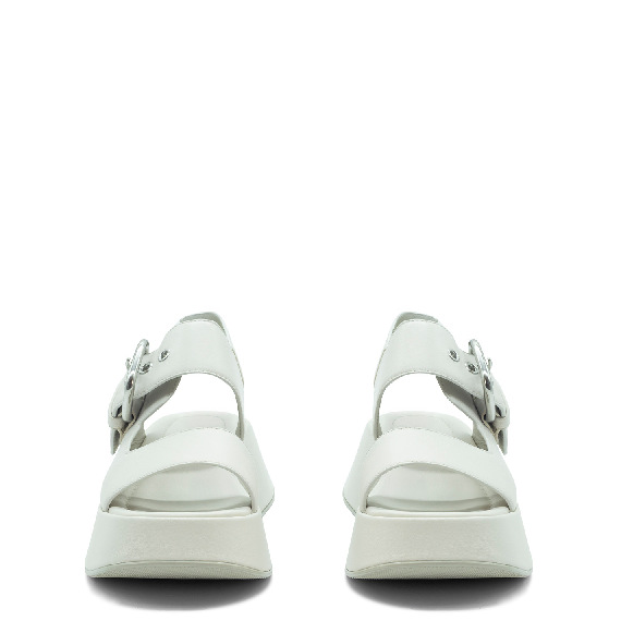 Mini Yoko sandalo fasce in morbida nappa di vitello panna