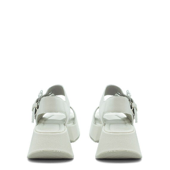 Mini Yoko sandalo fasce in morbida nappa di vitello panna