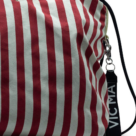 Penelope<br />Cream/red marine backpack bag
