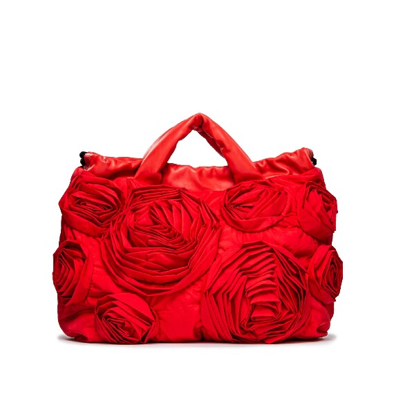 Rose Big<br />Maxi bag with roses on the front in red