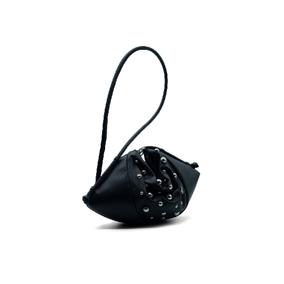 Olga<br />Black shoulder bag with studs