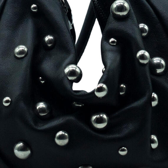 Olga<br />Black shoulder bag with studs