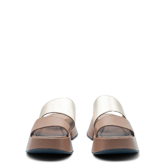 Mini Yoko sandal leather / rose gold bands