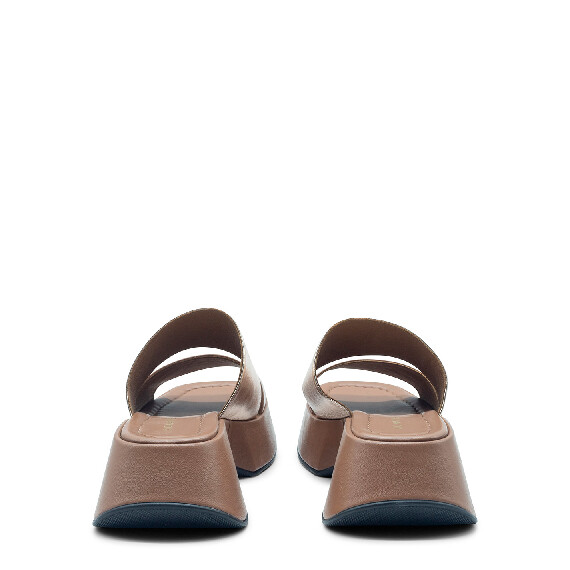 Mini Yoko sandal leather / rose gold bands