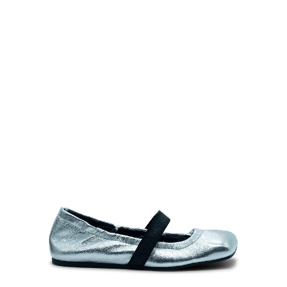 Square closed Ballerina argento