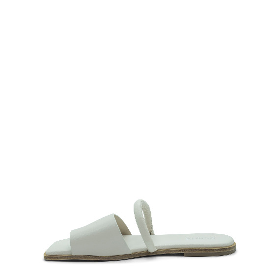 Square open single-finger cream slipper