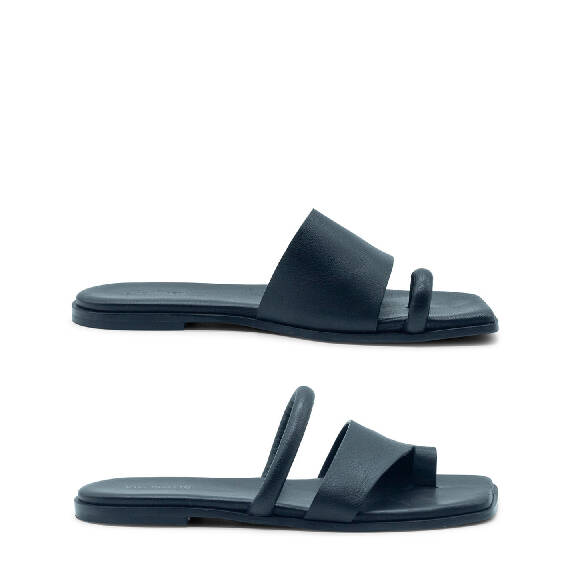 Square open sandalo comby monodito  nero