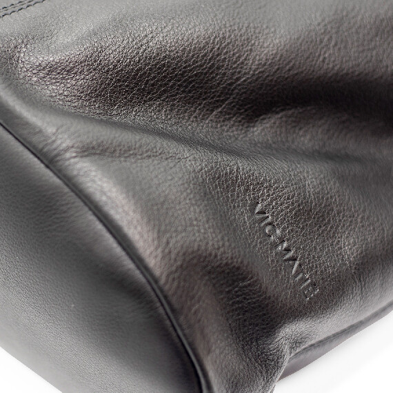 Dafne<br/>Black double-handle shopper  