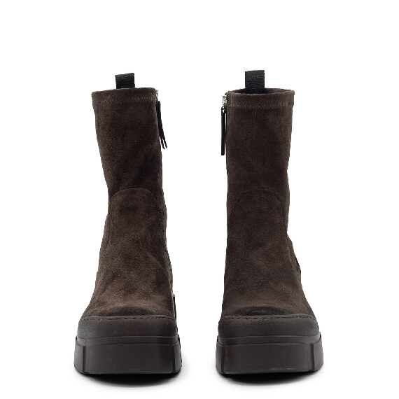 V14 Roccia – Dark brown stretch ankle boot  