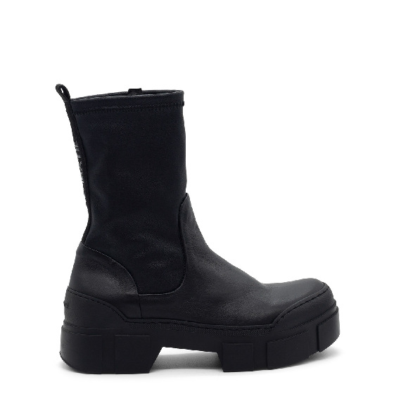 V14 Roccia – Black stretch ankle boot  