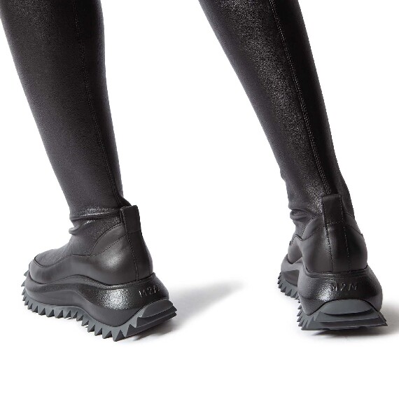 D22 Running-Cuissardes ecopelle stretch nera