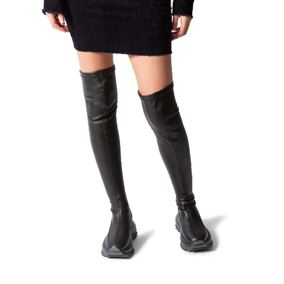 D22 Running-Cuissardes ecopelle stretch nera