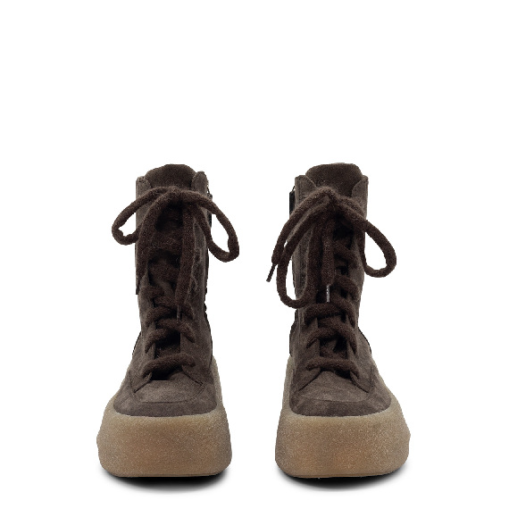 F04 Creepy – Dark brown lace-up ankle boot  