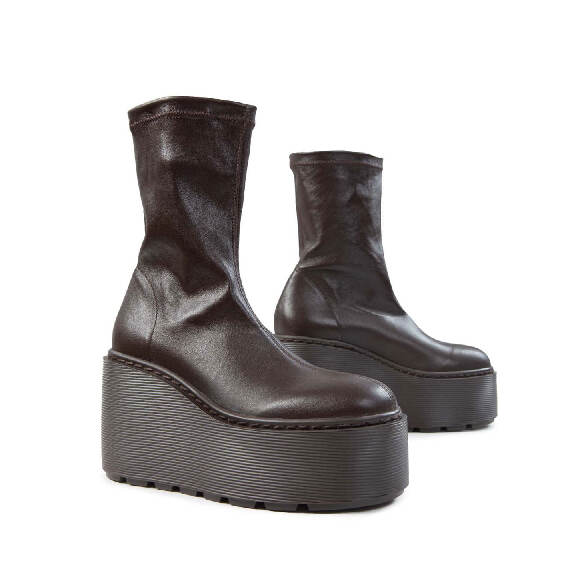 F20 Zeppa Stripy – Dark brown ankle boot  