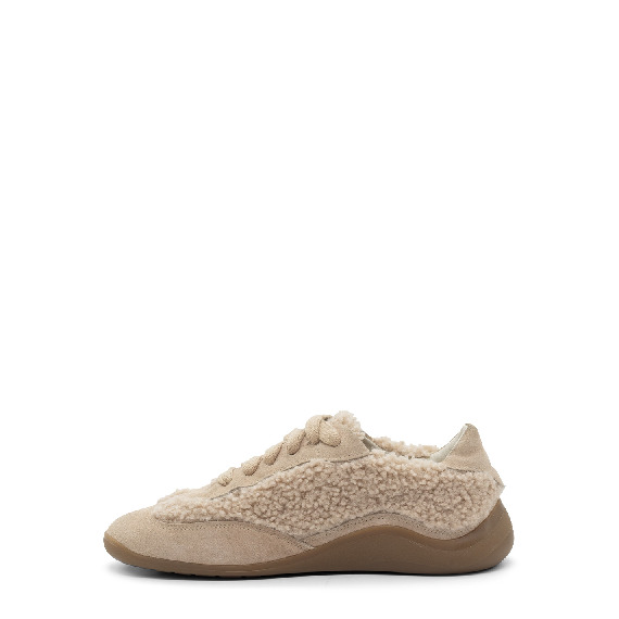 G32 Ondina-Laced faux fur shoe beige