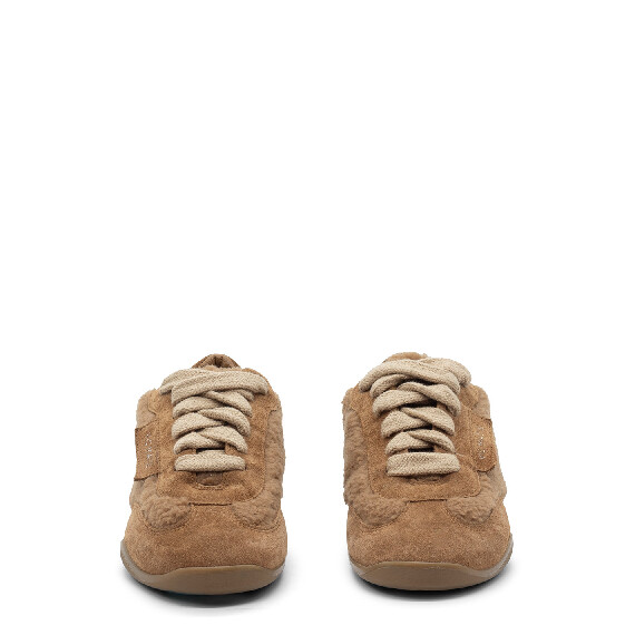 G32 Ondina – Siena brown plush lace-up shoe  