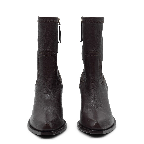 H10 Jolene – Dark brown stretch ankle boot  