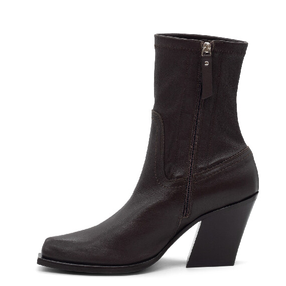H10 Jolene – Dark brown stretch ankle boot  