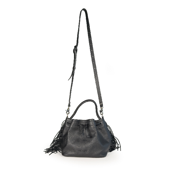 Naima<br>Soft leather bucket bag black