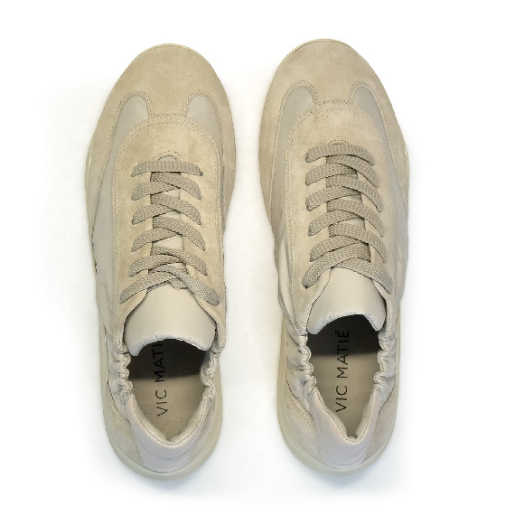 G32_Ondina<br>Low-top sneaker split leather/nylon beige/cream