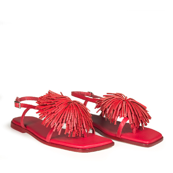 G42_Square open<br>Thong sandal red