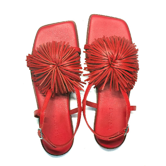 G42_Square open<br>Thong sandal red