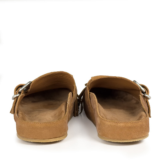 K06_Panorama<br>Clog in split calfskin leather tan