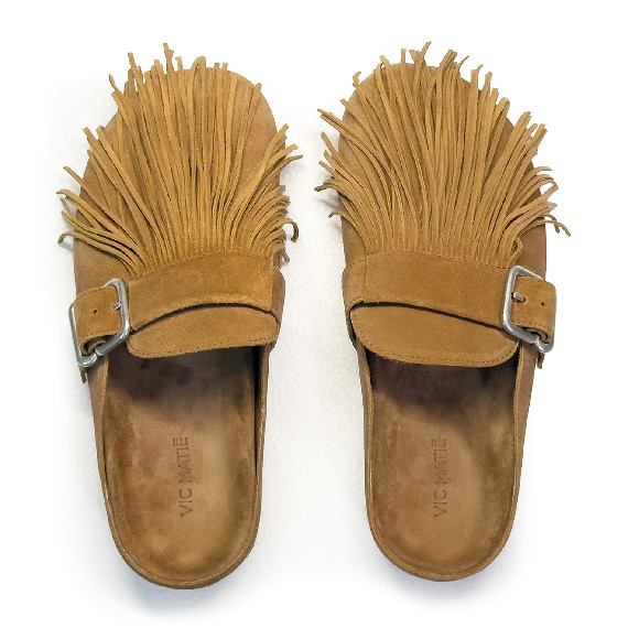 K06_Panorama<br>Clog in split calfskin leather tan