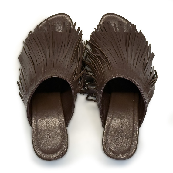 K16_Drop<br>Mule brown in soft nappa leather